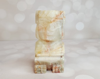 Sujetalibros de mármol azteca vintage