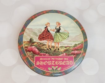 Vintage Scottish Petticoat Tail Shortbread Tin