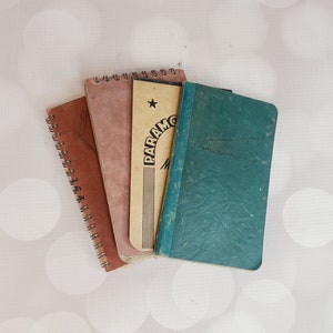 Vintage Ledger Journal Books, Set of 4