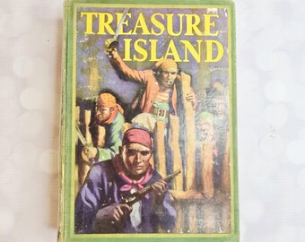 Libro antiguo de La Isla del Tesoro, década de 1930