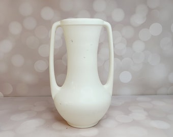 Vintage White 80s Deco Vase