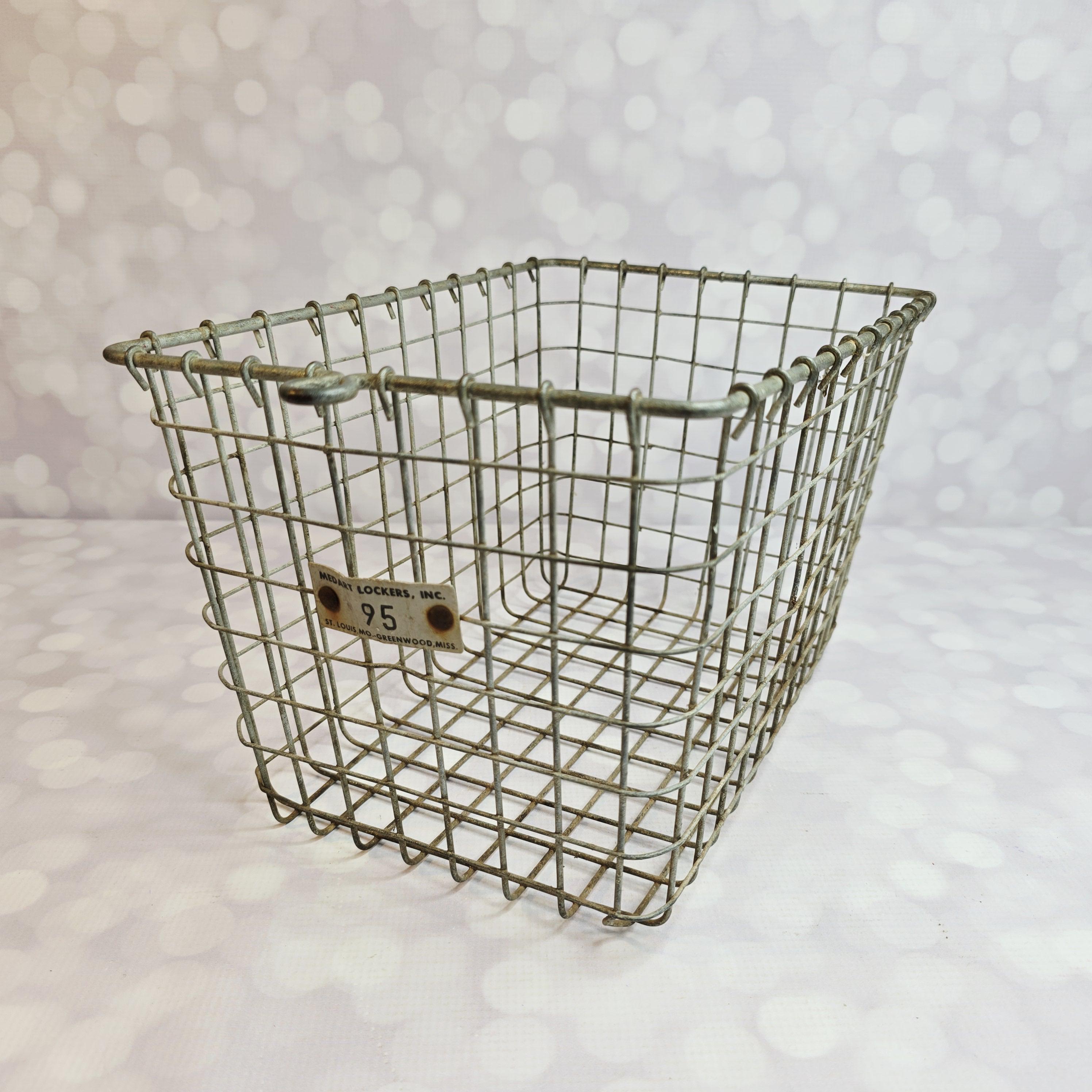 Vintage metal locker basket - Etsy 日本