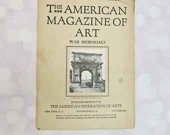 Antique American Magazine of Art, War Memorials, 1919