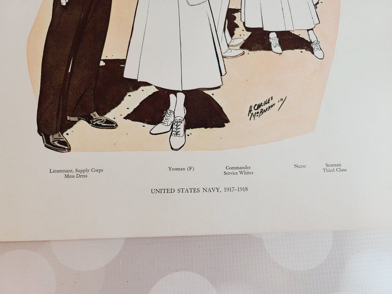 Vintage Uniforms of the US Navy Print, H. Charles McBarron Jr image 2