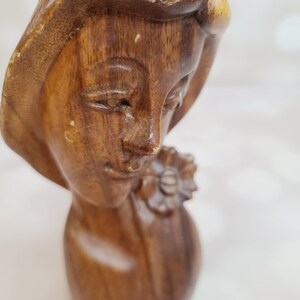 Vintage Polynesian Wood Lady Statue - Etsy