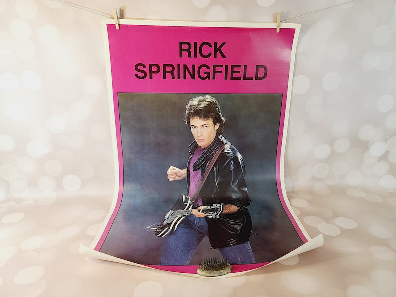 Vintage Rick Springfield Poster, 1982 - Etsy
