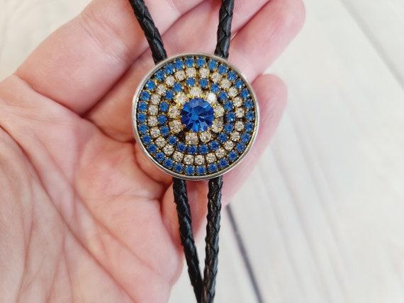 Vintage Bolo Tie, Jeweled - image 6