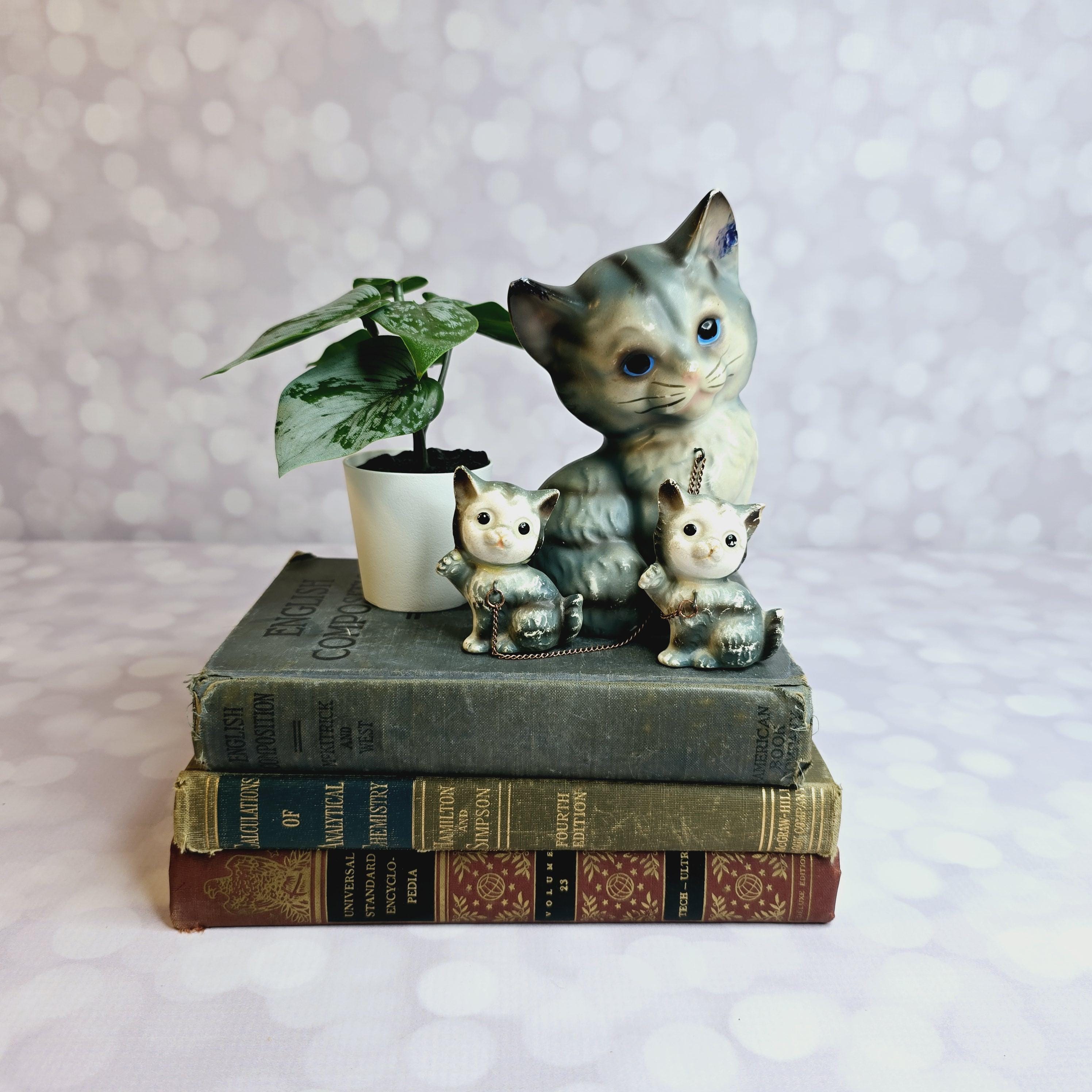 Vintage Cat With Kittens Statue - Etsy