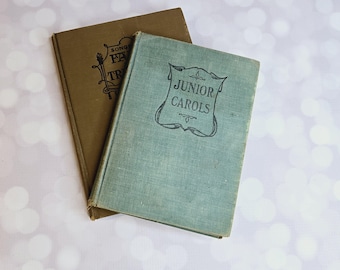 Libros de himnarios de música antigua, juego de 2