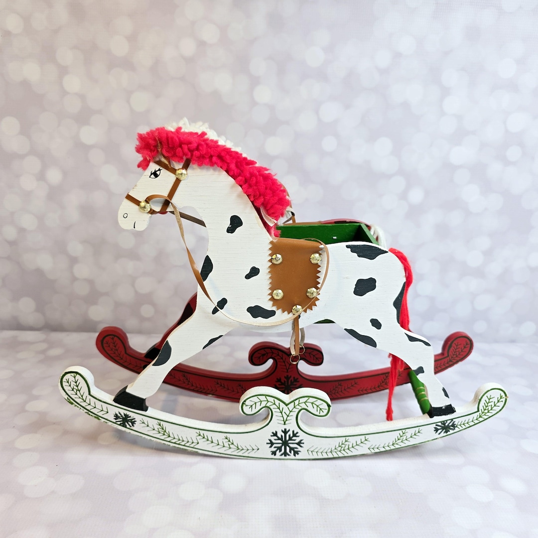 Box Rocking Horse Vintage Folk Art Rocking Horse Box - Etsy