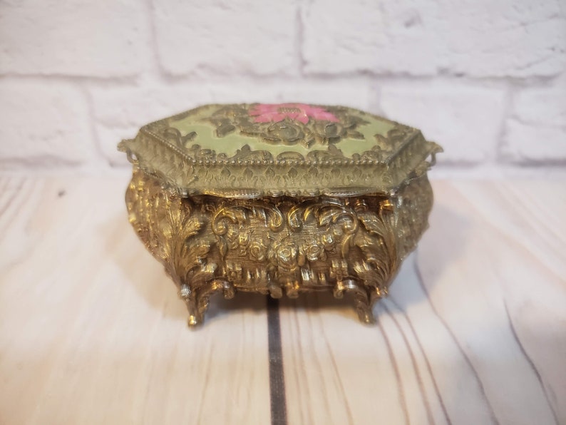Vintage Footed Trinket Box