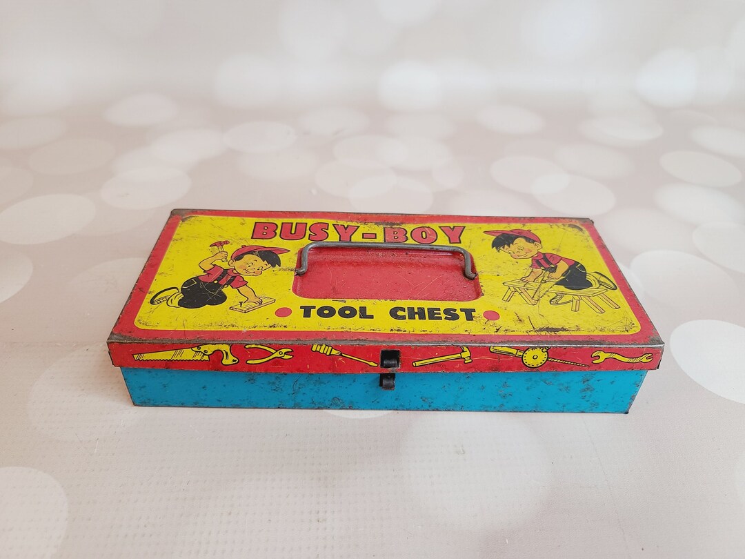 Vintage Busy Boy Toy Tool Chest Etsy