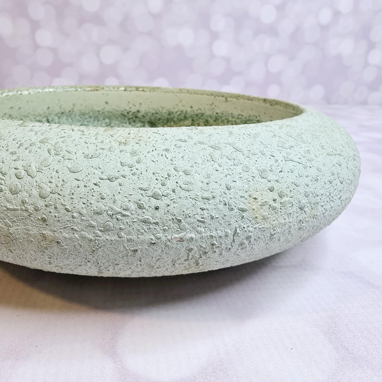 Vintage Spackled Green Low Planter - Etsy