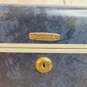 Vanité Vintage Shwayder Brothers Samsonite - Années 1950, Cuir Marron, Miroir Sans Clé - Occasion