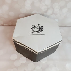 Caja para sombreros vintage, hexágono
