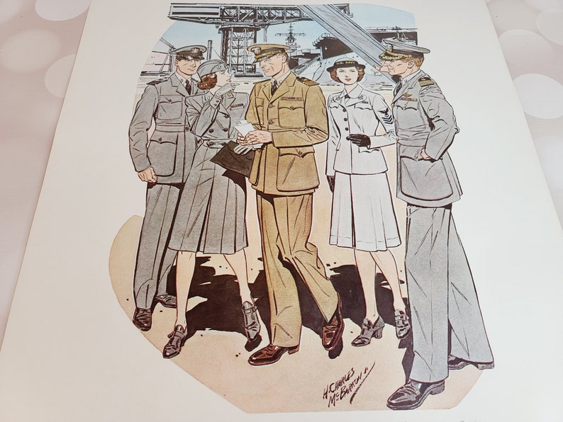 Vintage Uniforms of the US Navy Print, H. Charles McBarron Jr image 2