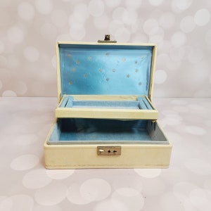 Vintage Mid Century Leatherette Jewelry Box