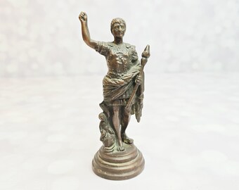 Vintage Bronze Augustus of Prima Porta Statue