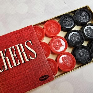 Vintage Whitman Checkers Game Pieces