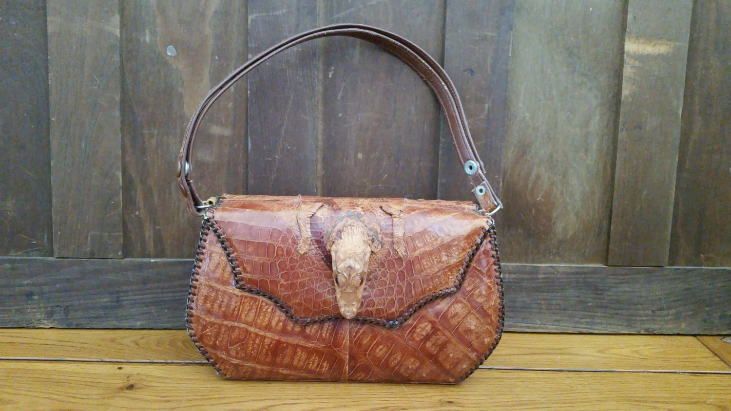 1940 Vintage Lizard Handbag With Taxidermie Lizard Head Very Unique - Etsy