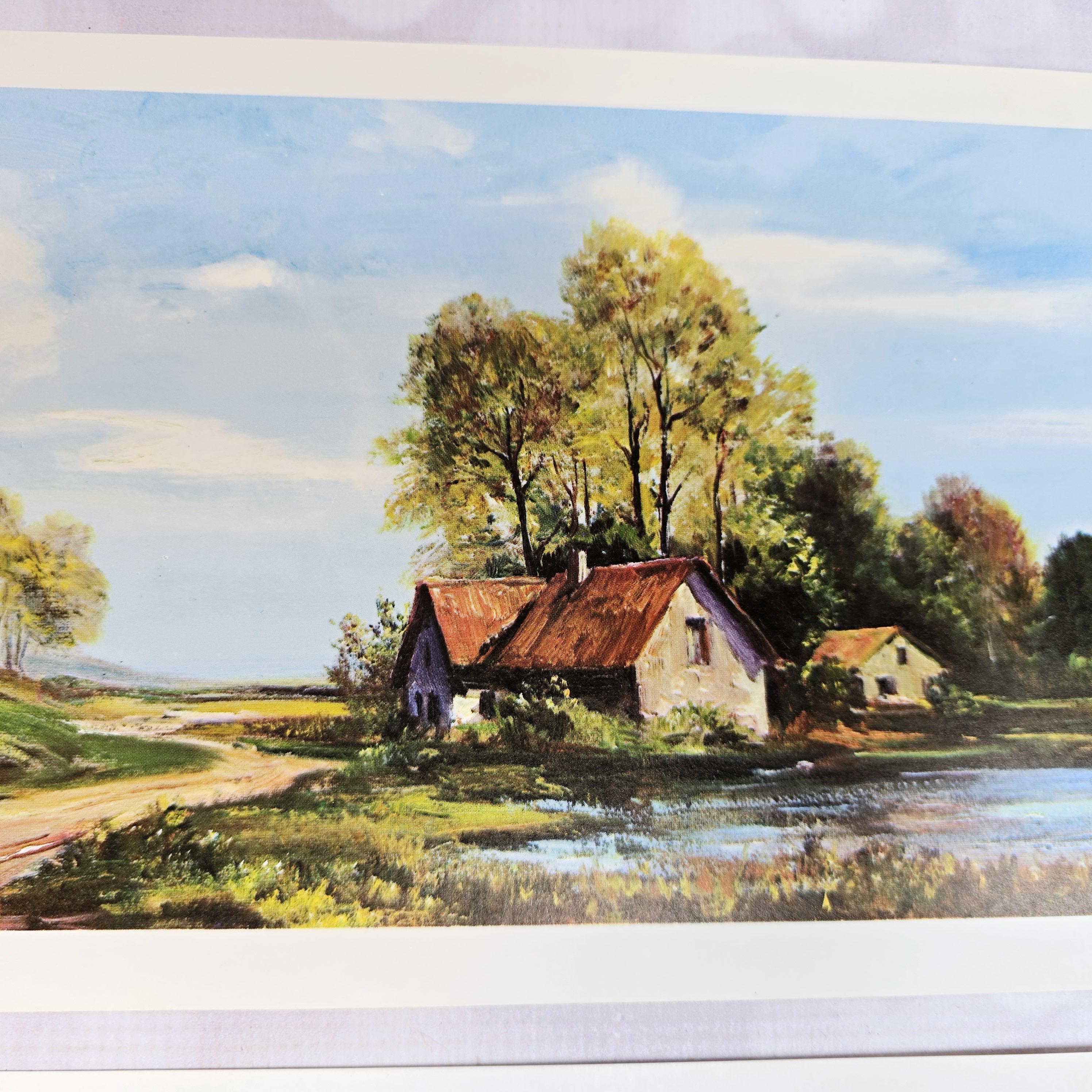 ヴィンテージ 横長風景画 リトグラフ 2枚セット - Etsy 日本