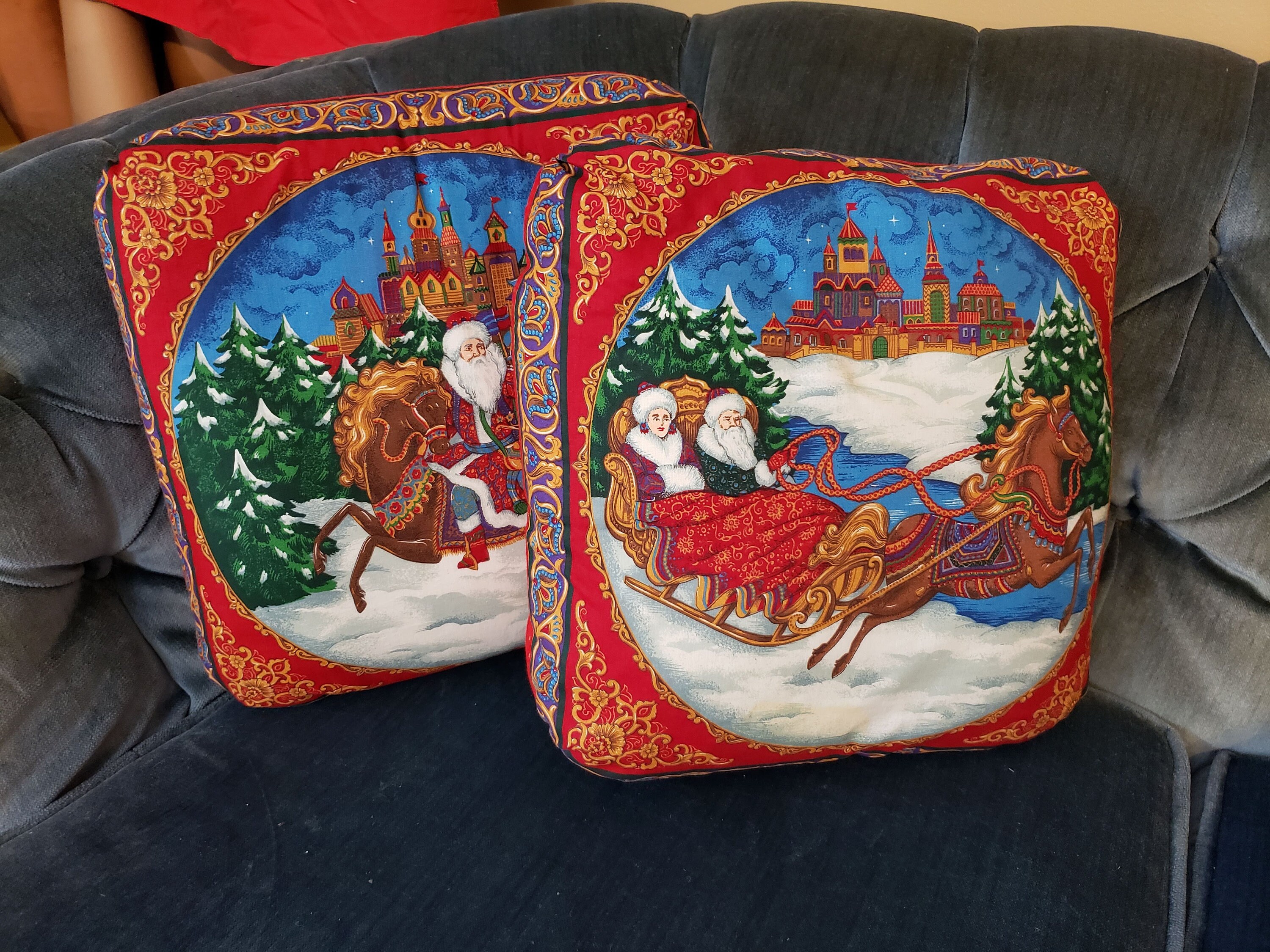 Vintage Christmas Pillow Etsy