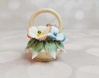 ヴィンテージ セラミック フラワーバスケット - Etsy 日本