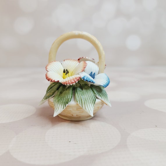 ヴィンテージ セラミック フラワーバスケット - Etsy 日本