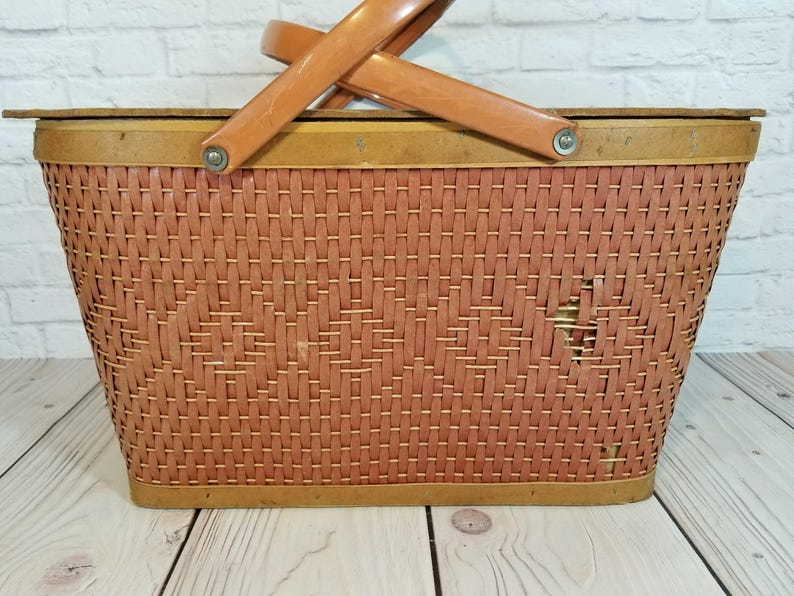 Vintage Picnic Basket Etsy