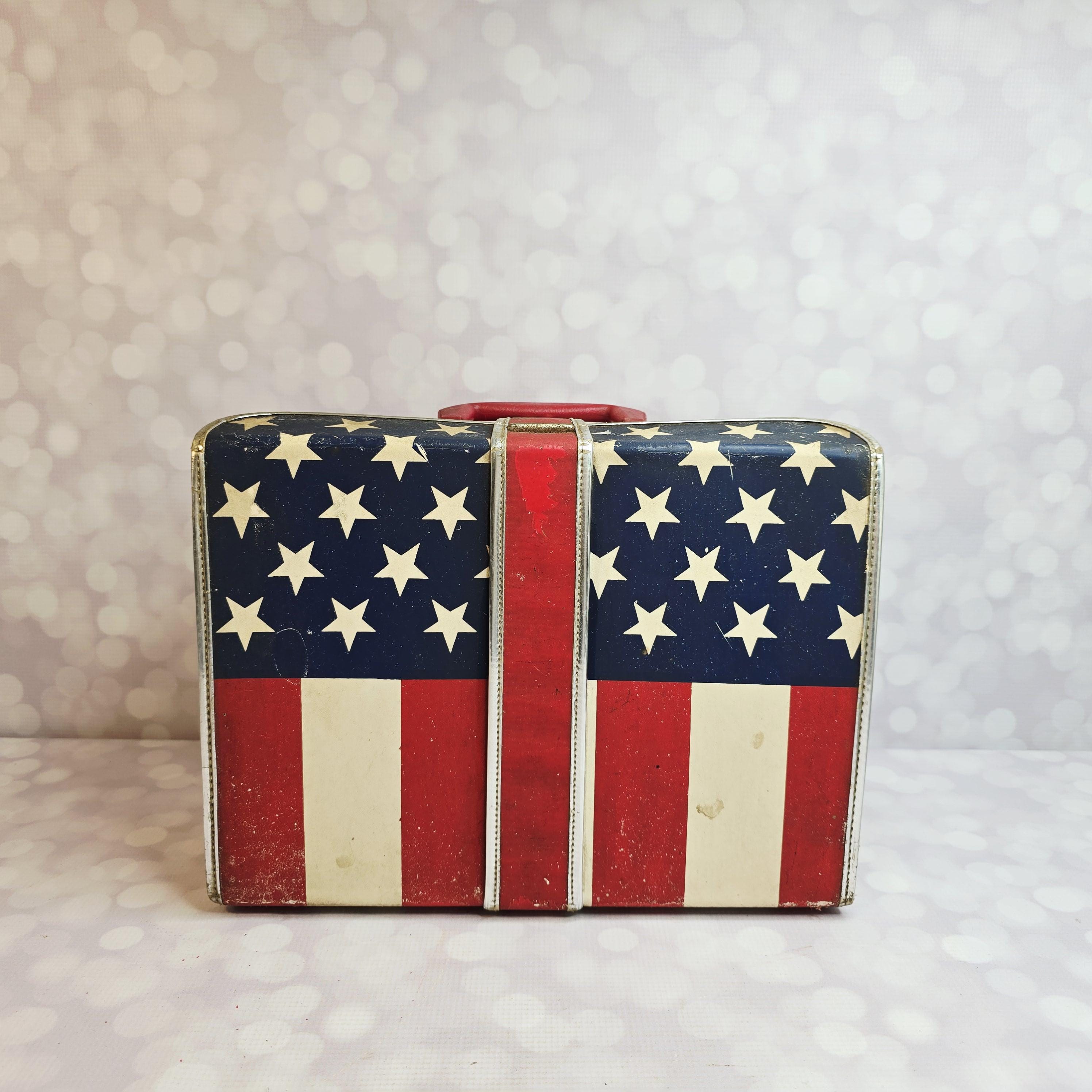 超希少 80s CHECKER FLAG USA製 ヴィンテージファブリック Vintage American Flag Eight Track Case - Etsy