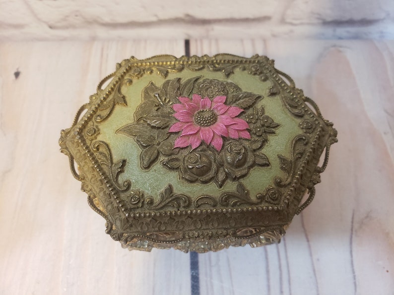 Vintage Footed Trinket Box