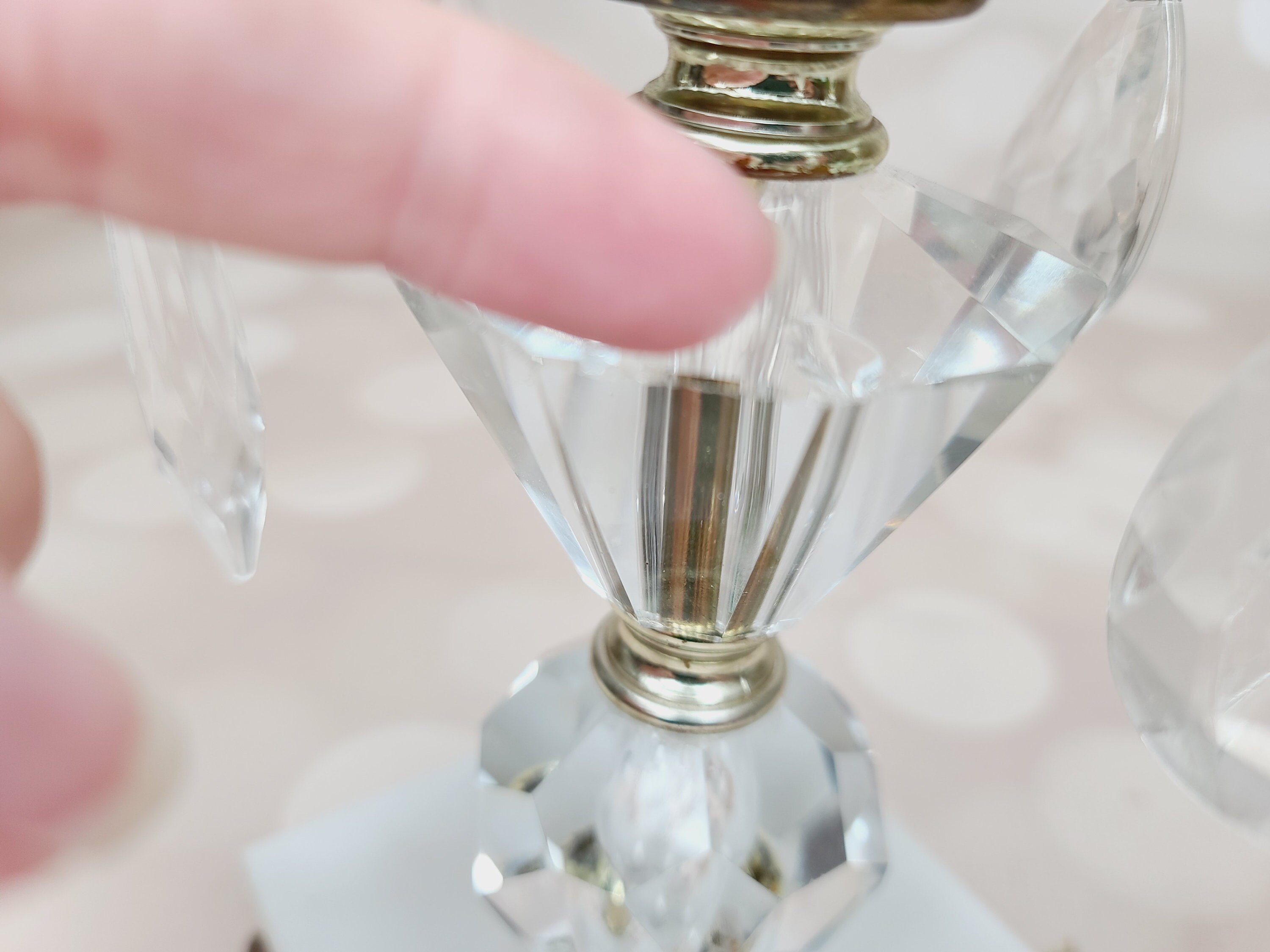 プリズム付きヴィンテージ ルーサイト ランプ 2 個セット - Etsy 日本