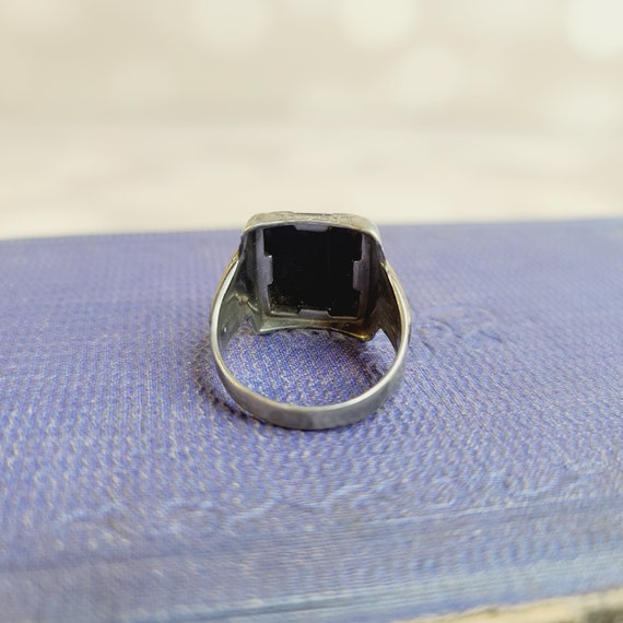 Antique Men's Art Deco Ring, Labradorite - image 5
