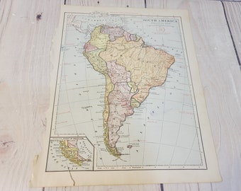 Antique South America Map