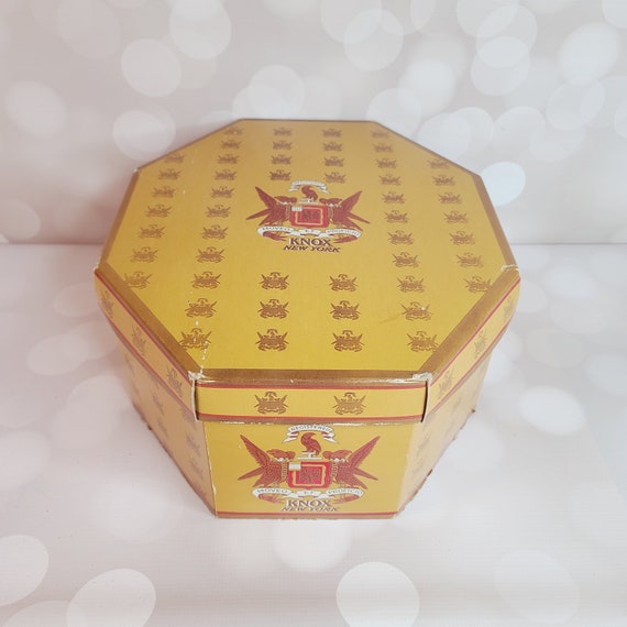 Vintage Knox Hat Box, Octagon - image 4