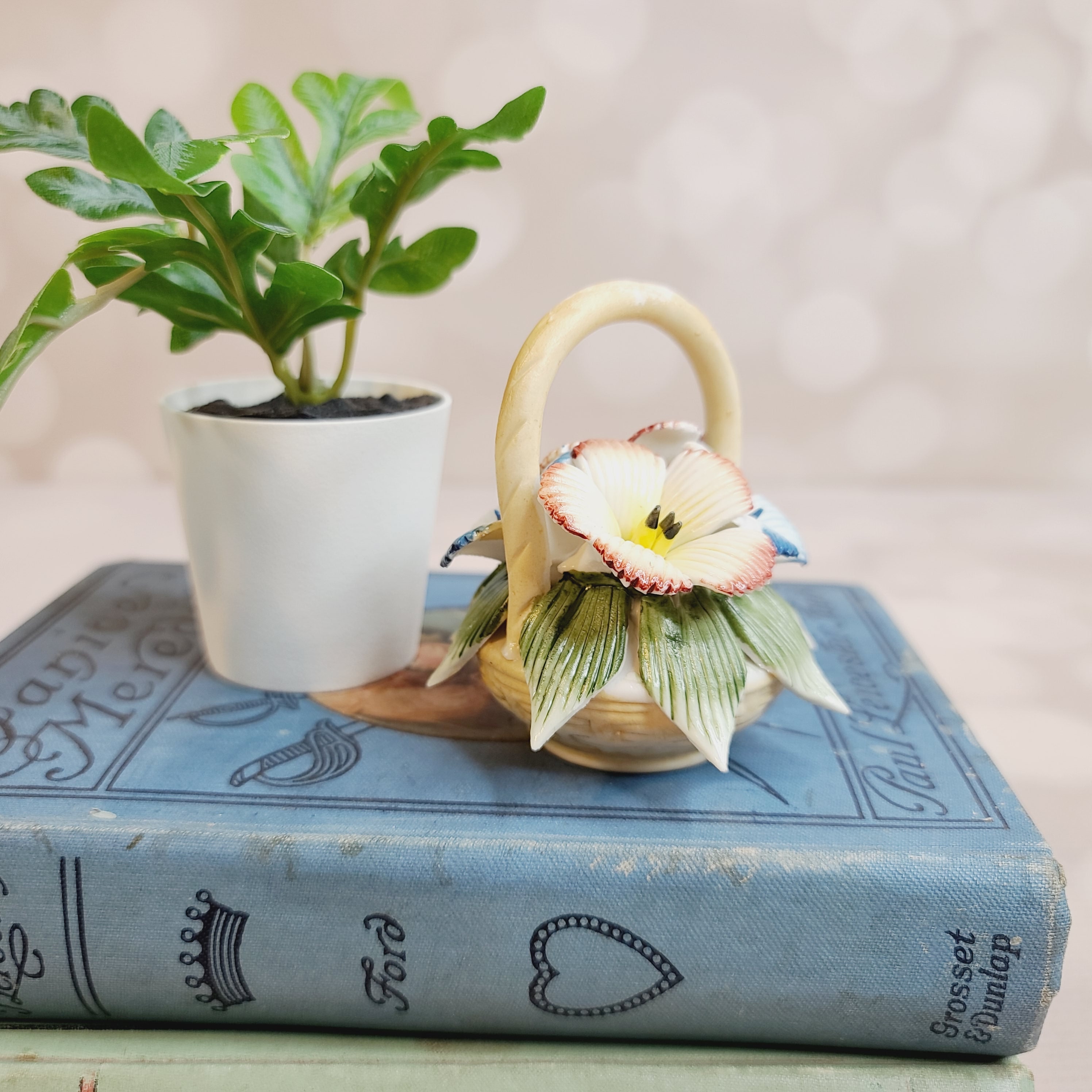 ヴィンテージ陶器フラワーバスケット - Etsy 日本