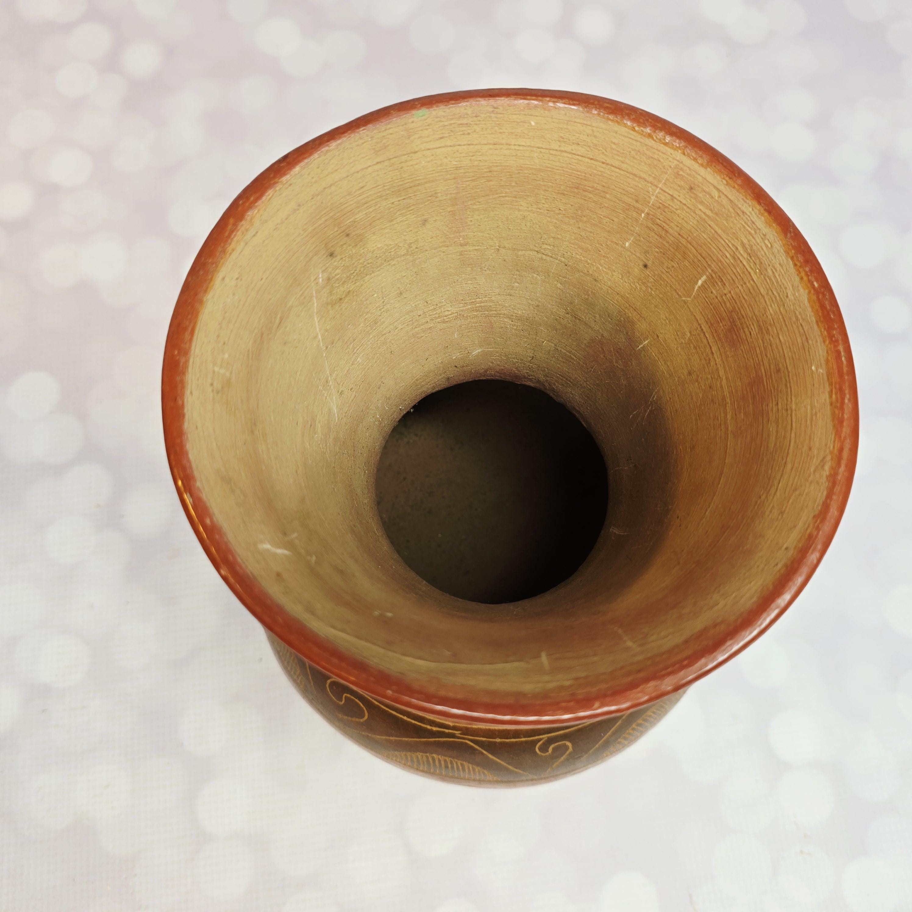 ヴィンテージ マヤ三脚メキシコ陶器花瓶 - Etsy 日本
