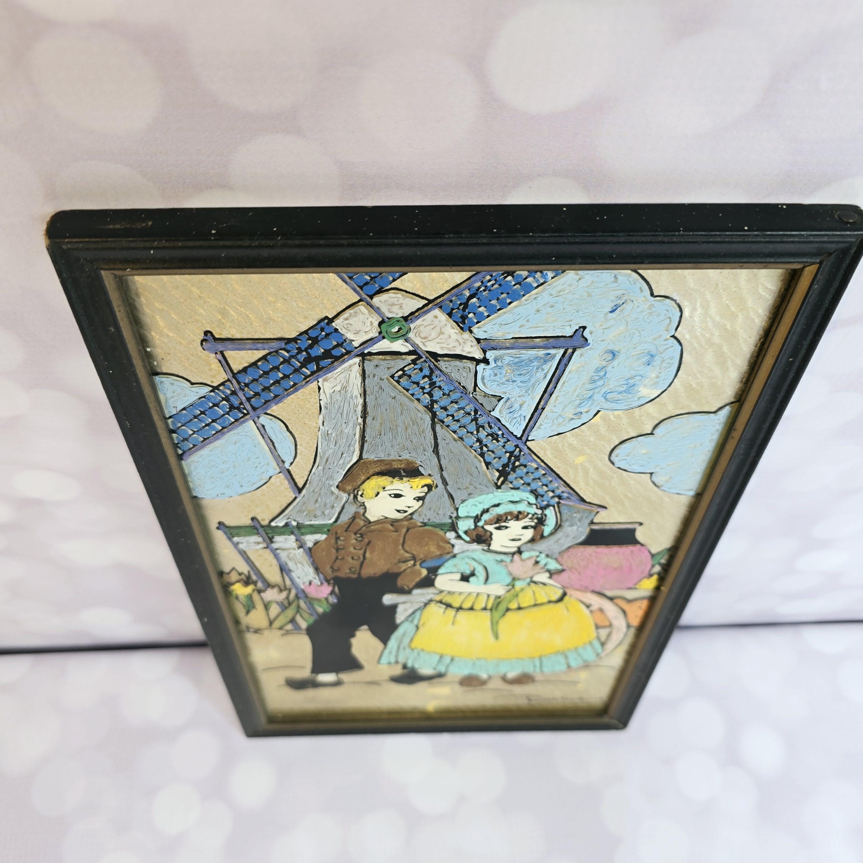 Antique Smith Frederick Tulip Time Reverse Paint Foil Art - Etsy
