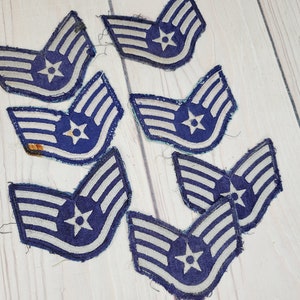 Vintage Airforce Rank Patch Set of 7
