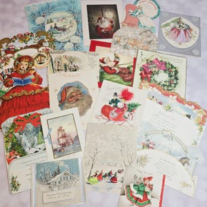 Vintage Christmas Cards Lot