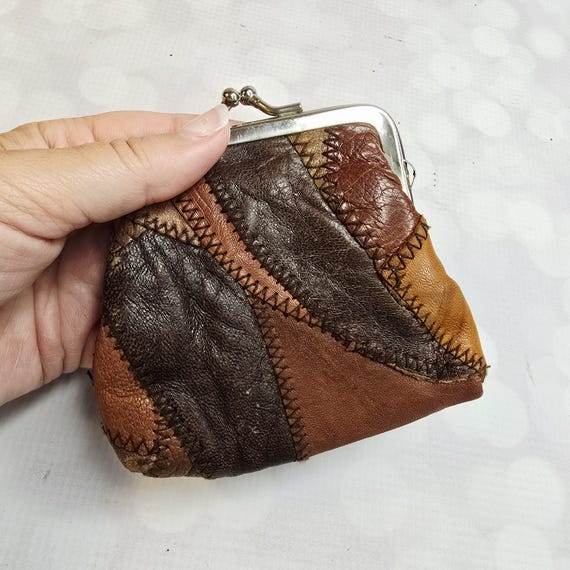 Vintage Patchwork Leather Change Purse - image 4