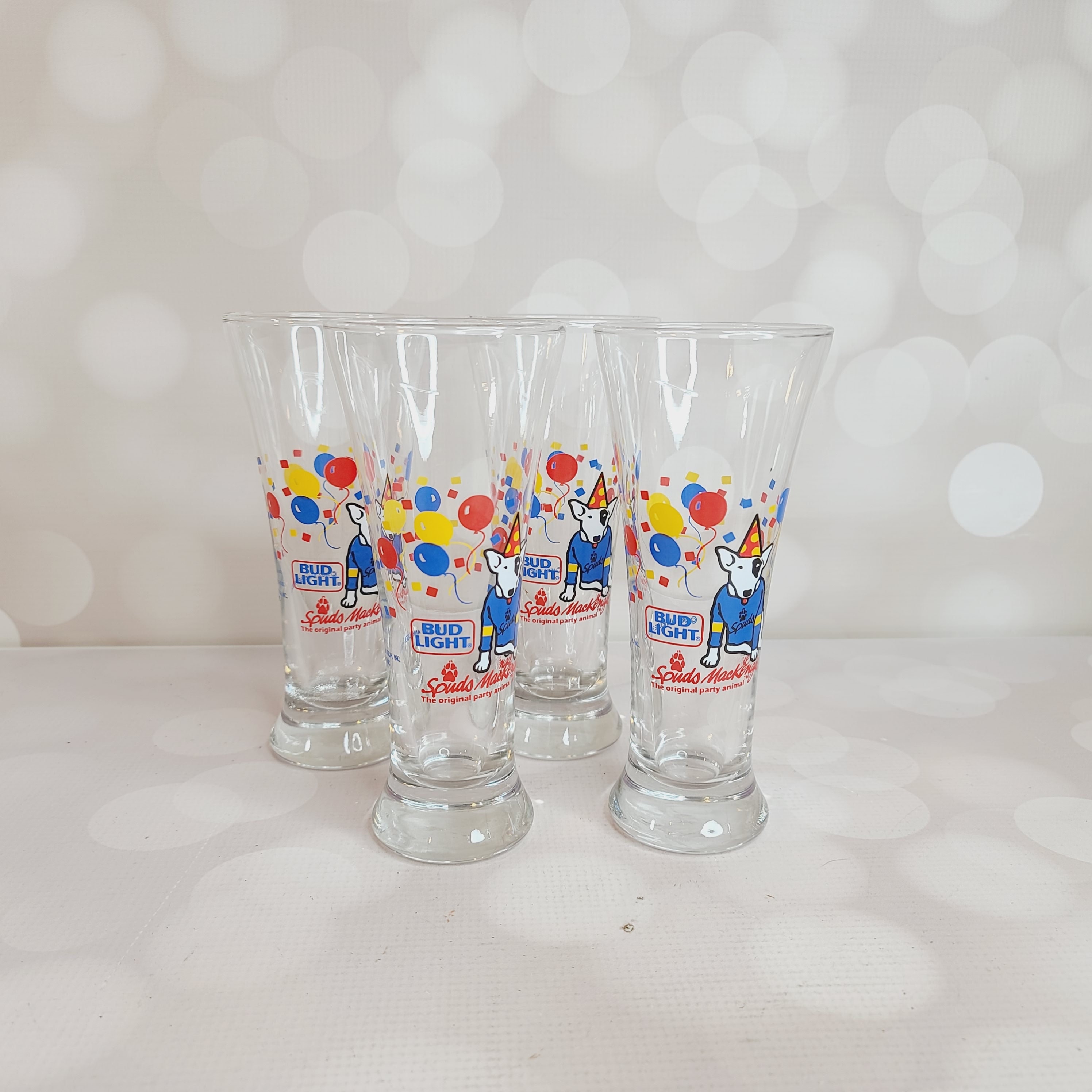 Vintage Spuds Mackenzie Bud Light Pilsner Glasses - Etsy