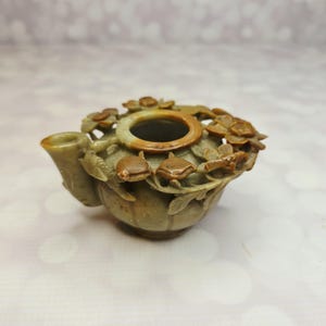 Vintage Carved Soapstone Pot