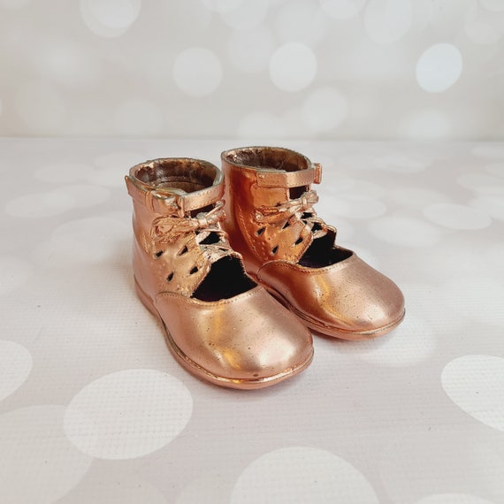 Vintage Copper Baby Shoes