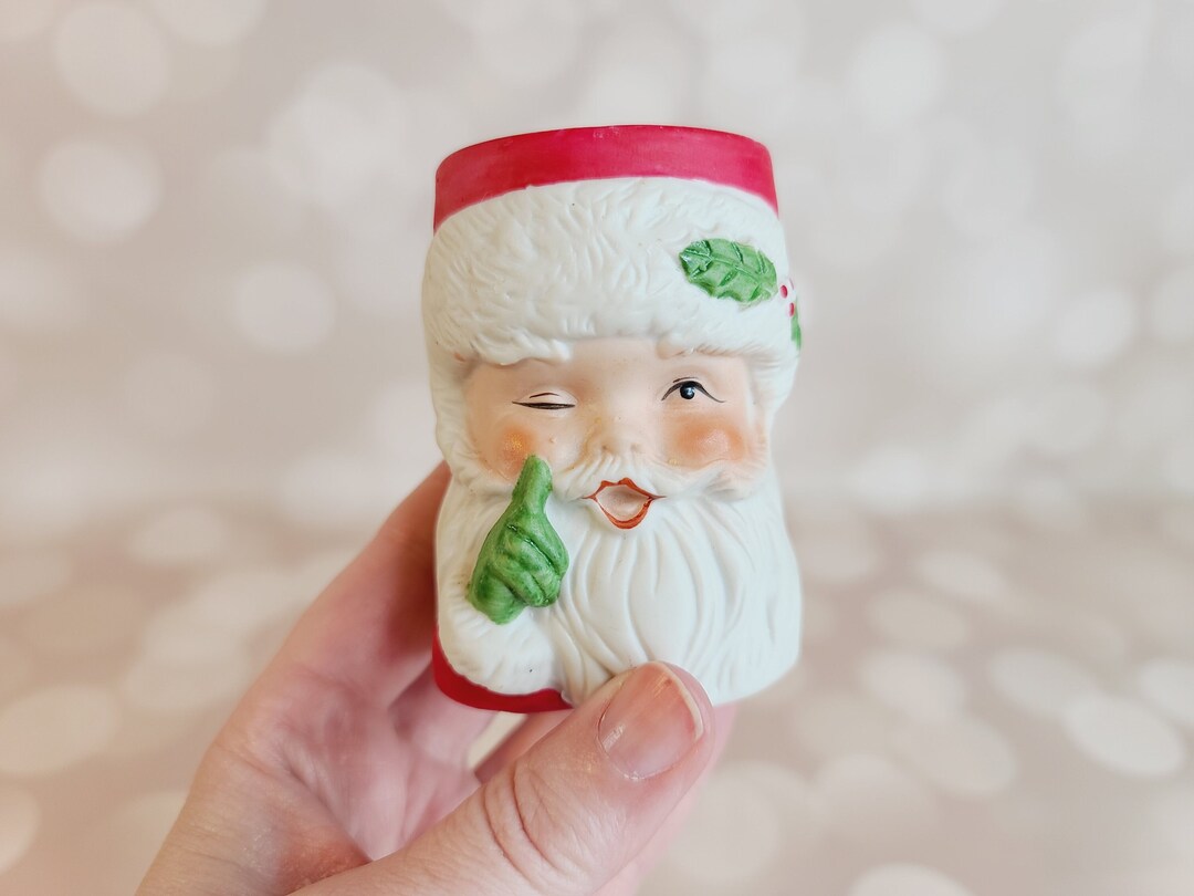Vintage Santa Candle Holder Planter Sweet Keepers Etsy