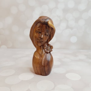 Vintage Polynesian Wood Lady Statue - Etsy