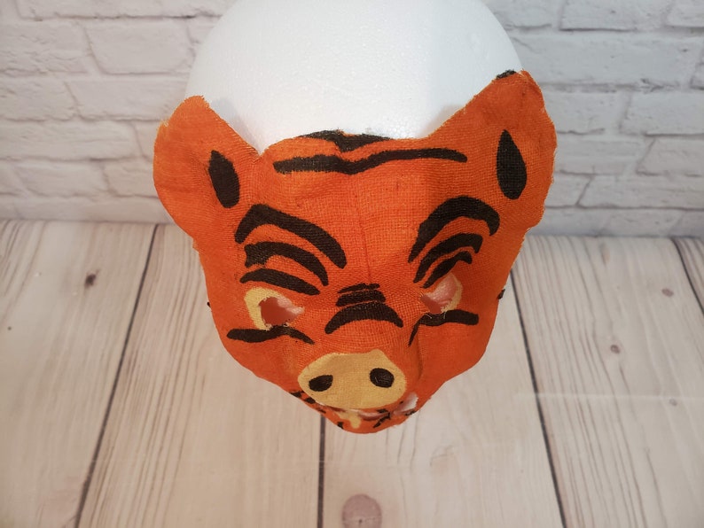 Antique Gauze Pig Halloween Mask