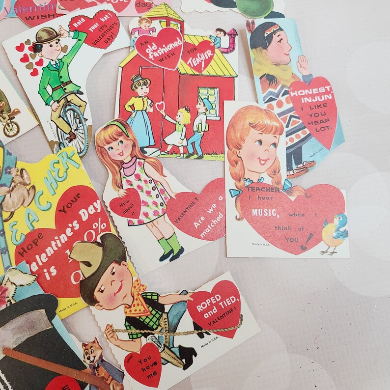 Vintage Valentines Cards, Lot of 15, Unused image 6