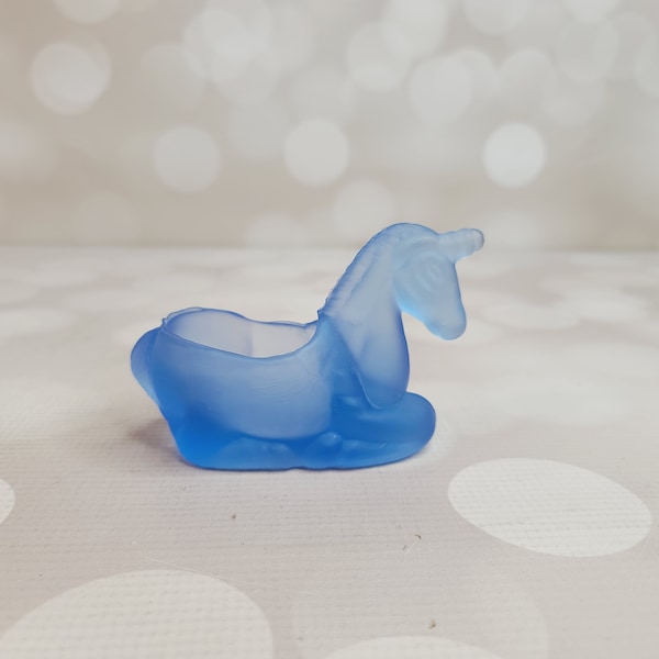 Vintage Frosted Unicorn Dish