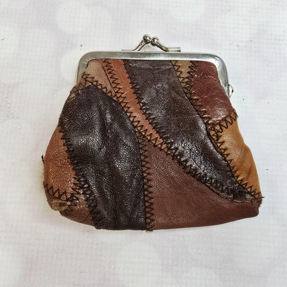 Vintage Patchwork Leather Change Purse - image 2